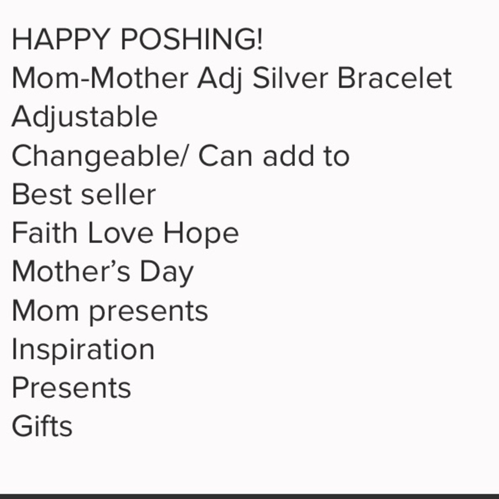 ❤️Mom & Hope 💕Adj Charm & Bead Bracelet🌹fabulous - Picture 3 of 4